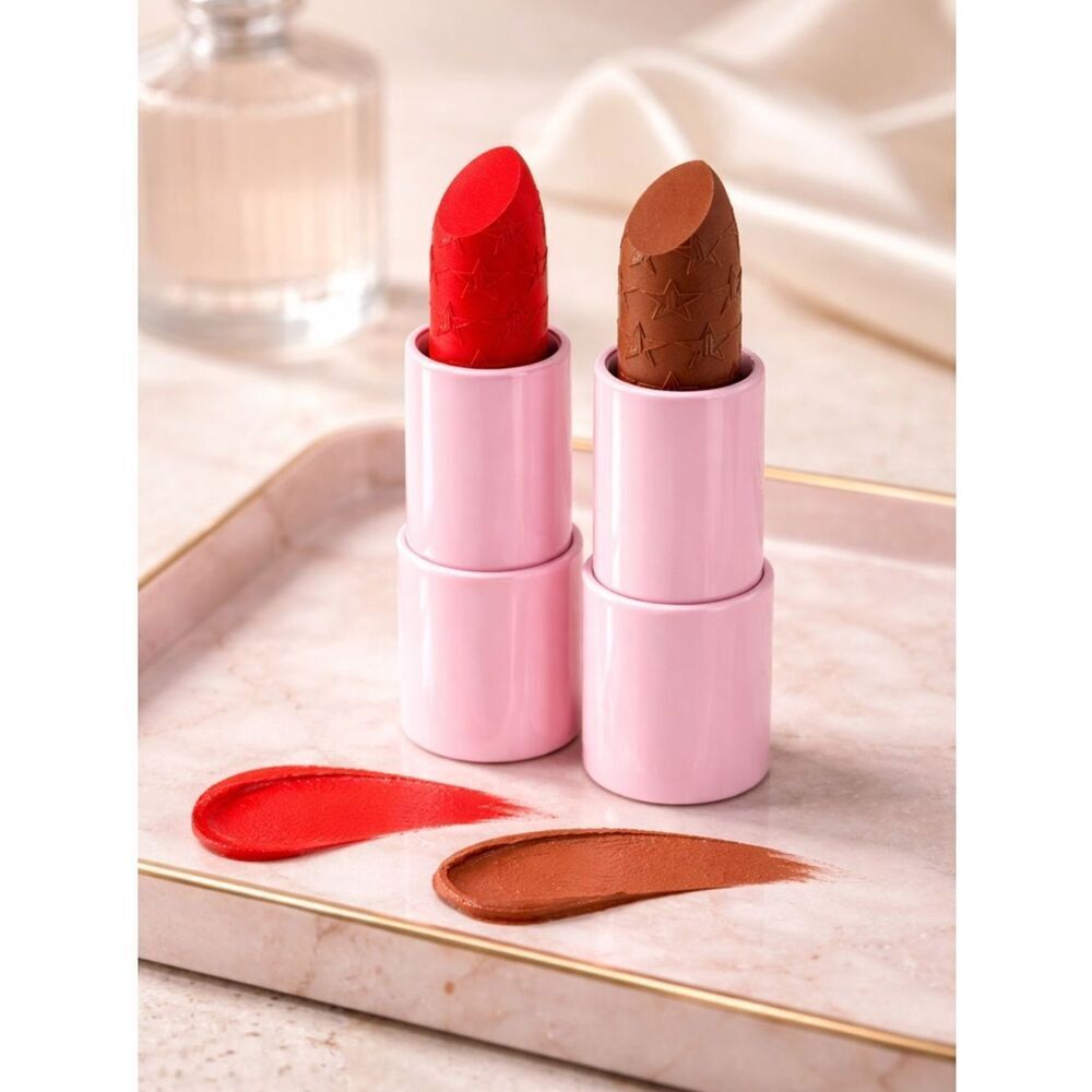 NIB Jeffree Star 2  Velvet Trap Lipsticks - Chocolate Fondue & Fire Starter